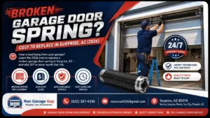 Broken Garage Door Spring Cost to Replace in Surprise, AZ (2026)