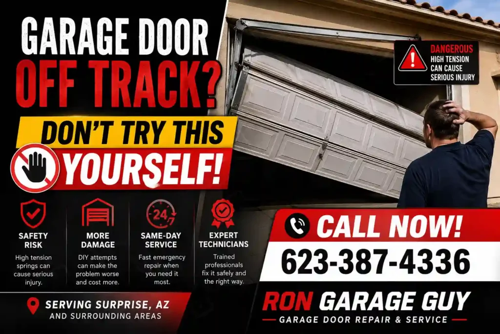 Garage Door Off Track? Don't Try This Yourself - Call Now