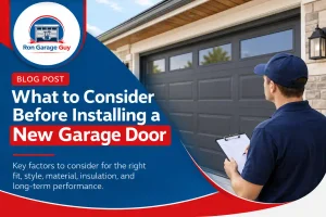 What to Know Before Installing a New Garage Door - Ron Garage Guy
